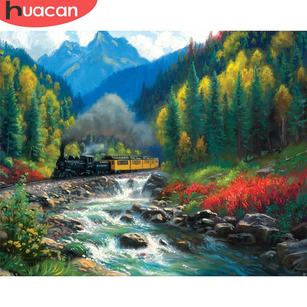 HUACAN Painting By Number Forest Scenery DIY Frame Picture By Numbers Train Wall Art Acrylic On Canvas Home Decoration 60x75cm
HUACAN Painting By Number Forest Scenery DIY Frame Picture By Numbers Train Wall Art Acrylic On Canvas Home Decoration 60x75cm