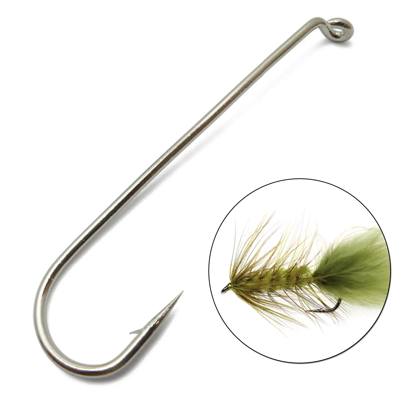 Wholesale 800pcs Fishing Fly Hooks 79580 Silver Long Shank High Carbon Steel Fishhook Dry Flies Tying for Stream/River
Wholesale 800pcs Fishing Fly Hooks 79580 Silver Long Shank High Carbon Steel Fishhook Dry Flies Tying for Stream/River