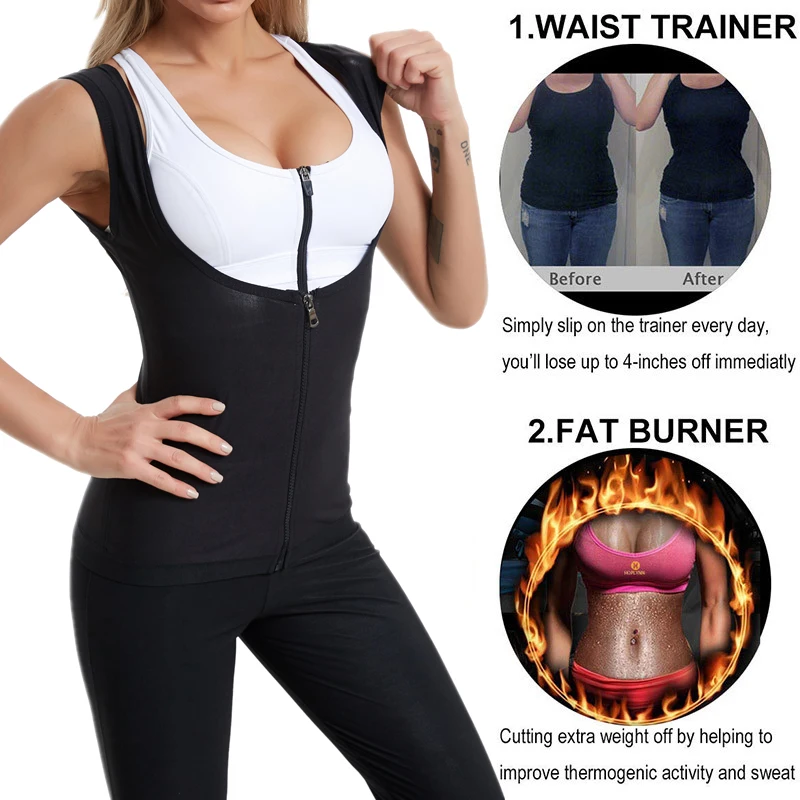 Women Sauna Shaper Vest Thermo Sweat Shapewear Tank Top Slimming Vest Waist Trainer Corset Fitness Hot Workout Zipper Shirt
Women Sauna Shaper Vest Thermo Sweat Shapewear Tank Top Slimming Vest Waist Trainer Corset Fitness Hot Workout Zipper Shirt