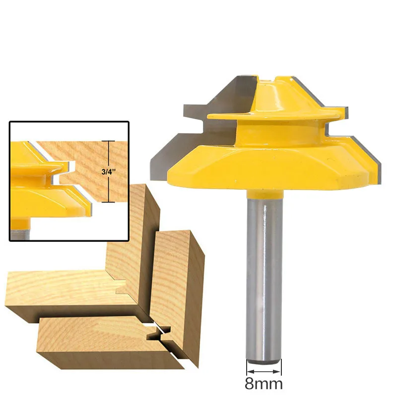 45 Degree Milling Cutter Router Bit Set Wood Cutter Carbide 8mm Shank Mill Woodworking Trimming Straight Carving Cutting Tools
45 Degree Milling Cutter Router Bit Set Wood Cutter Carbide 8mm Shank Mill Woodworking Trimming Straight Carving Cutting Tools