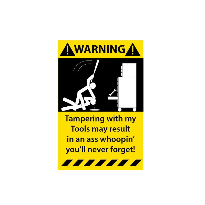 LLY-1165 Warning Decals Tampering with My Toolbox Modeling Car Sticker PVC Fashion Cars Accessories Waterproof Sunscreen Decal
LLY-1165 Warning Decals Tampering with My Toolbox Modeling Car Sticker PVC Fashion Cars Accessories Waterproof Sunscreen Decal