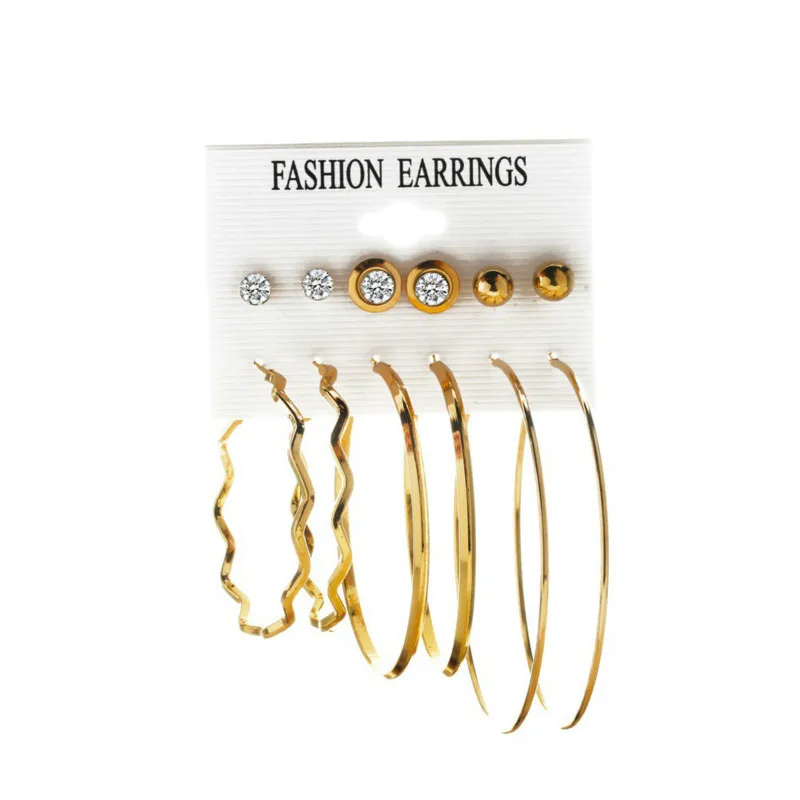 Fashion Exaggerated 6 Pairs of Personalized Big Circle Simple Female Earrings
Fashion Exaggerated 6 Pairs of Personalized Big Circle Simple Female Earrings