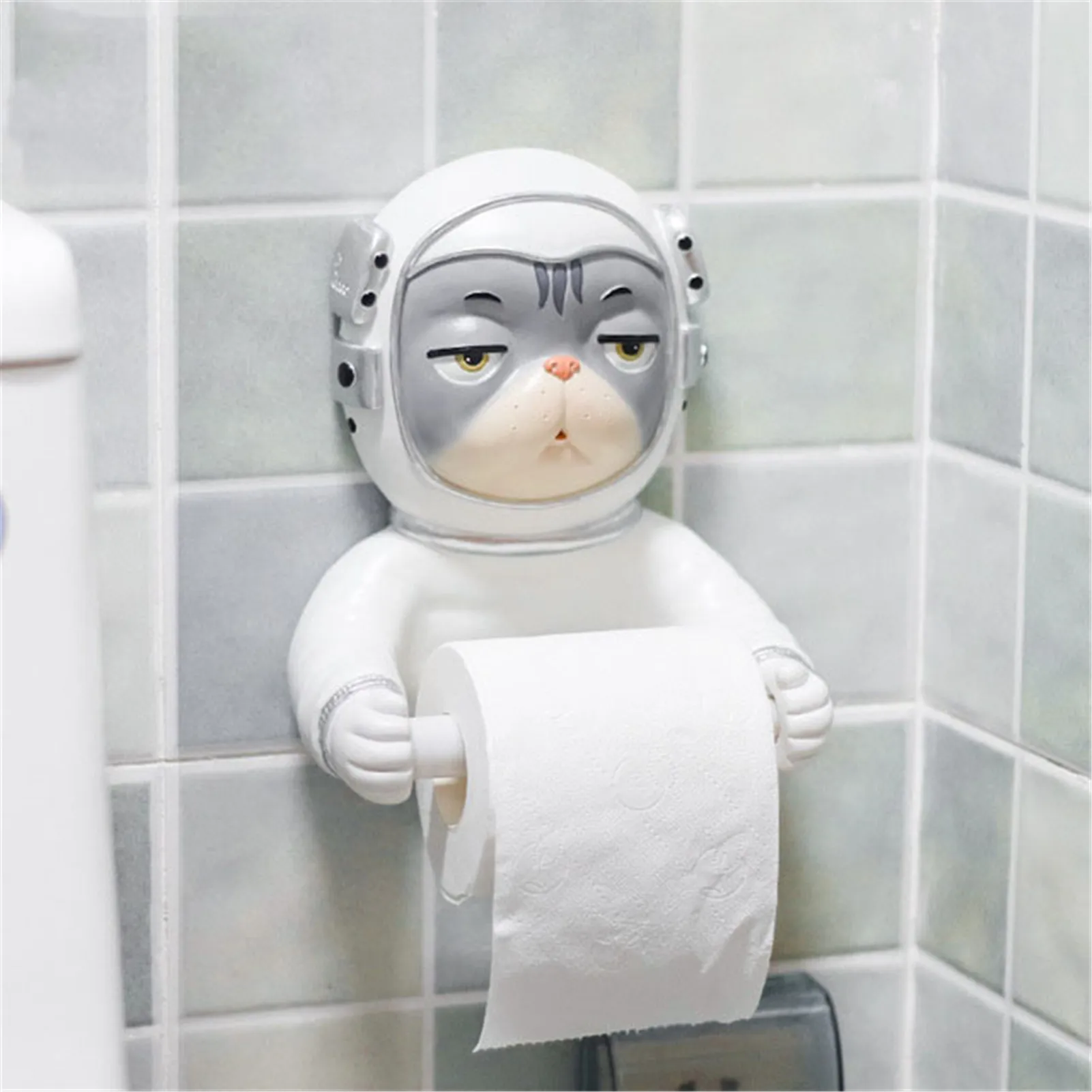 Toilet Roll Paper Box Space Astronaut Cat Toilet Tissue Shelf Punch-free Wall-mounted Bathroom Tissue Paper Holder Drop Shipping
Toilet Roll Paper Box Space Astronaut Cat Toilet Tissue Shelf Punch-free Wall-mounted Bathroom Tissue Paper Holder Drop Shipping
