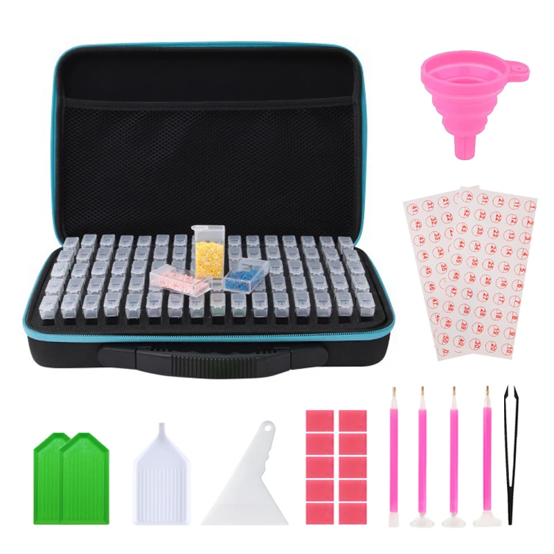 80 box Diamond Painting Box Tool Diamond Mosaic Container Storage Box Carry Case Holder diamond Embroidery Hand Bag Zipper
80 box Diamond Painting Box Tool Diamond Mosaic Container Storage Box Carry Case Holder diamond Embroidery Hand Bag Zipper
