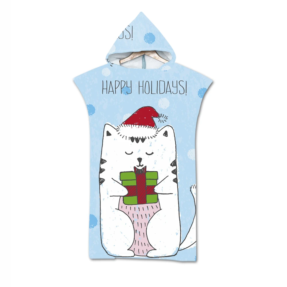 Fashion Cartoon Cat Pattern Quick-drying Changing Robe Beach Surfing Poncho Towel Hooded Bath Towel Adult Cloak Bathrobe
Fashion Cartoon Cat Pattern Quick-drying Changing Robe Beach Surfing Poncho Towel Hooded Bath Towel Adult Cloak Bathrobe