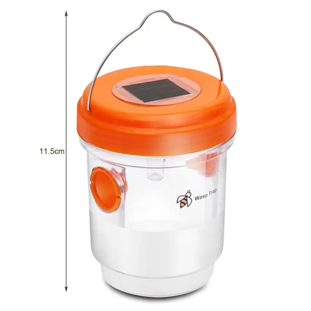 Outdoor Garden Solar Power Hanging Bee Catcher Reusable Trap with LED Light Garden Supplies