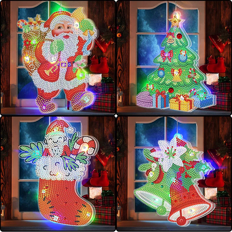 DIY Special Shaped Drill Diamond Painting LED Christmas Hanging Lights Snowman Ornaments Lamp For Window Home Wall Decoration
DIY Special Shaped Drill Diamond Painting LED Christmas Hanging Lights Snowman Ornaments Lamp For Window Home Wall Decoration