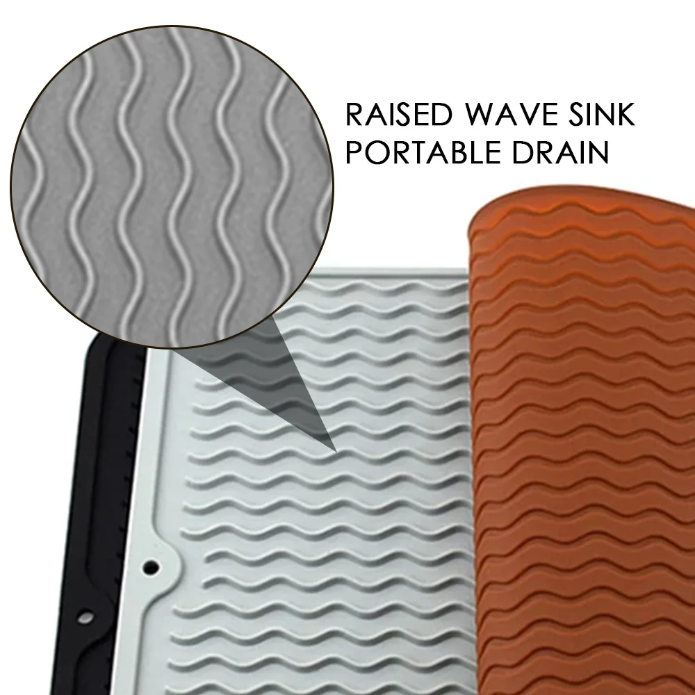 30*40cm Large Silicone Drain Table Pads Wave Sink Water Filter Placeamats for Kitchen Insulation Wine Glass Tableware Drain Mats
30*40cm Large Silicone Drain Table Pads Wave Sink Water Filter Placeamats for Kitchen Insulation Wine Glass Tableware Drain Mats