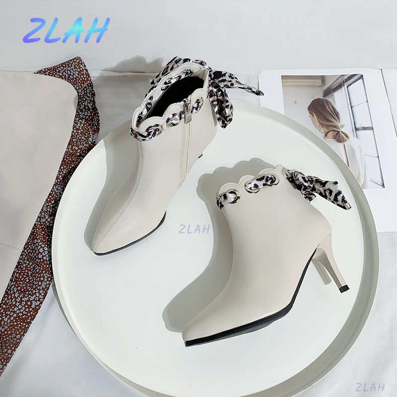 Ladies Ankle Boots Bow Tie Elegant Ladies Fashion Pointed High Heels Zlah Ladies Leopard Ladies Casual Short Boots Women Shoes
Ladies Ankle Boots Bow Tie Elegant Ladies Fashion Pointed High Heels Zlah Ladies Leopard Ladies Casual Short Boots Women Shoes