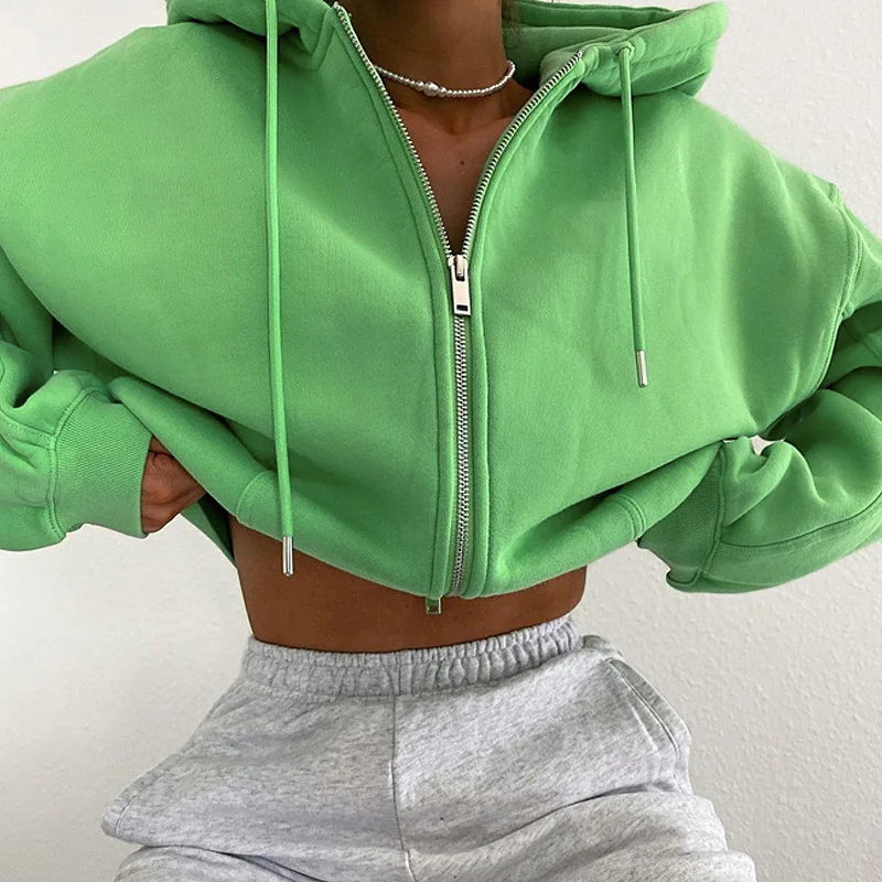 2021 Autumn Winter New Solid Color Round Neck Long Sleeve Hooded Zipper Cardigan Sweatshirt Women Hoodies
2021 Autumn Winter New Solid Color Round Neck Long Sleeve Hooded Zipper Cardigan Sweatshirt Women Hoodies