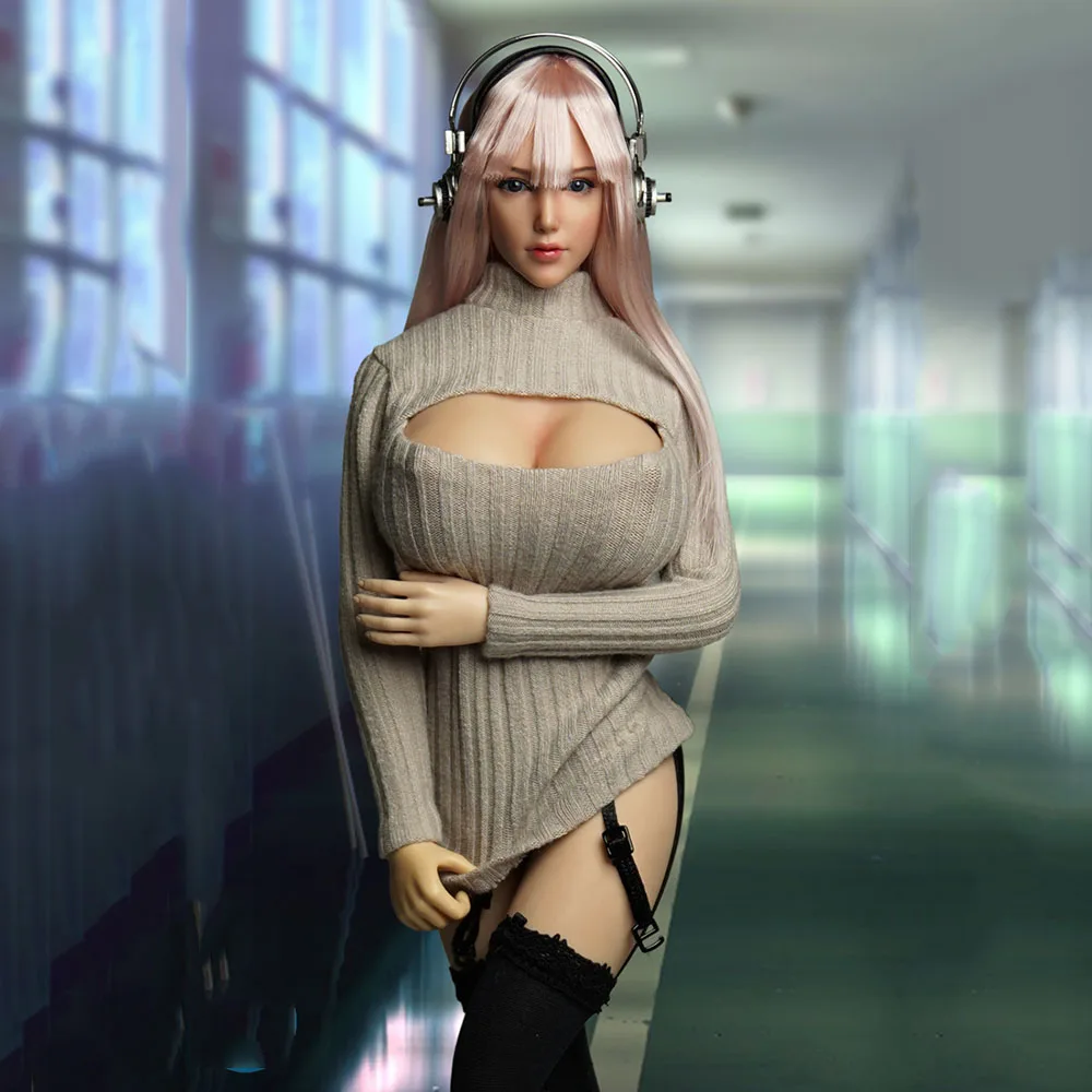1/6 Female High Collar Open Chest Sweater Long-sleeved Knitted Dress Clothes Fit 12'' Female PH TBL Action Figure
1/6 Female High Collar Open Chest Sweater Long-sleeved Knitted Dress Clothes Fit 12'' Female PH TBL Action Figure