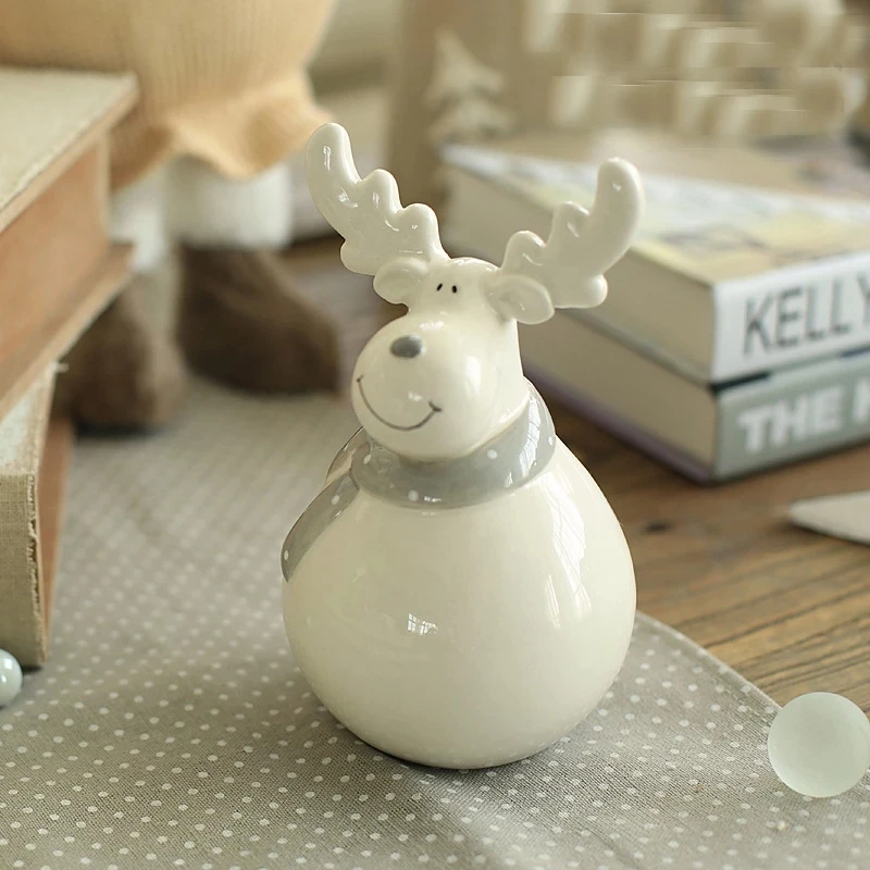 Modern Ceramic Elk Figurine Creative Santa Claus Home Decor Crafts Cartoon Unique Animal Christmas Ornaments Artesanato Gifts
Modern Ceramic Elk Figurine Creative Santa Claus Home Decor Crafts Cartoon Unique Animal Christmas Ornaments Artesanato Gifts