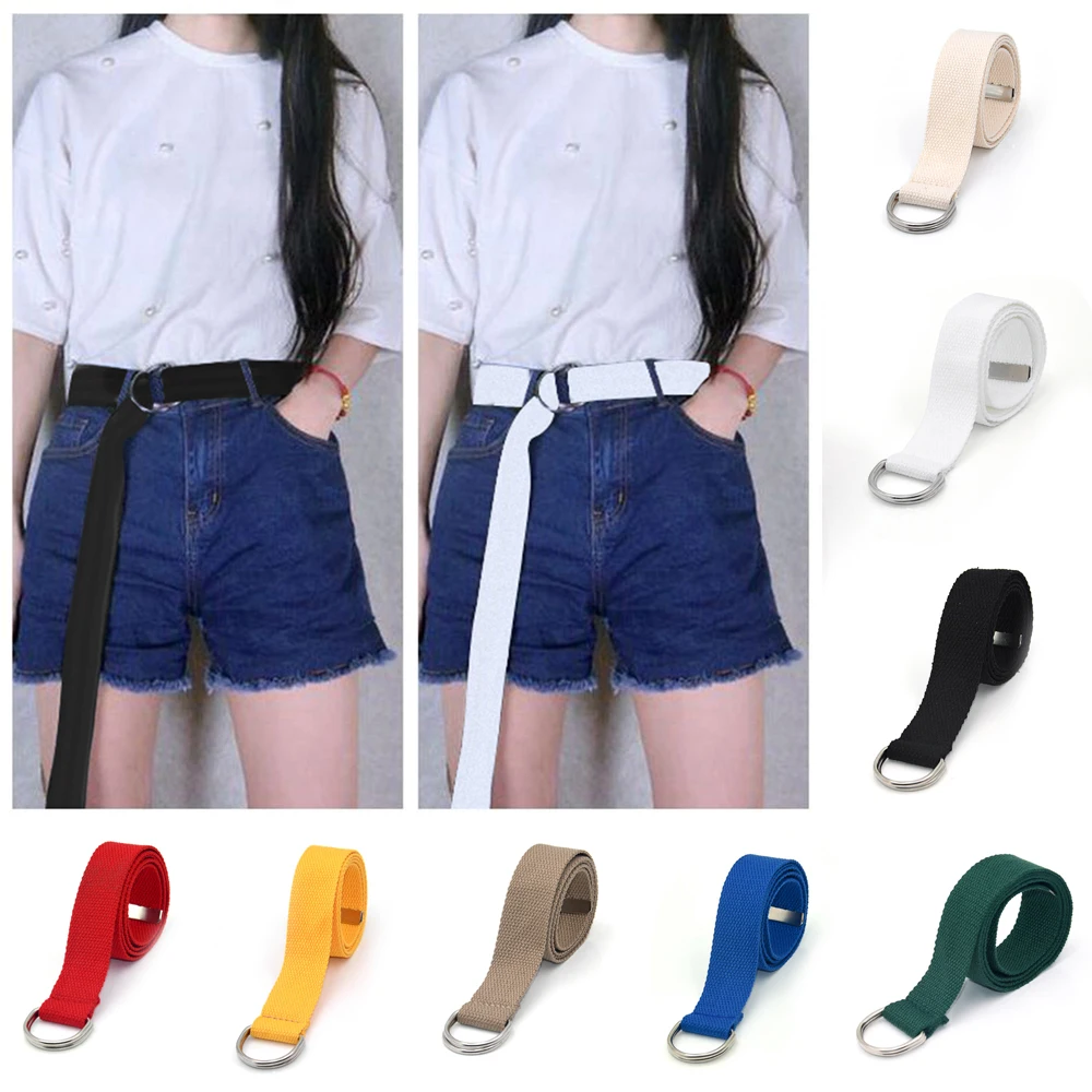 2021 Unisex Canvas Solid Color Belts D Ring Double Buckle Waist Strap Women Men Teenager Long Wide Belt
2021 Unisex Canvas Solid Color Belts D Ring Double Buckle Waist Strap Women Men Teenager Long Wide Belt