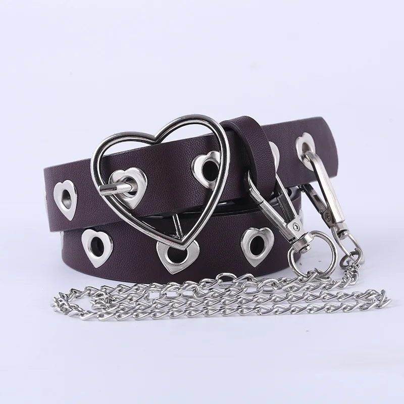 Punk-style Heart-shaped Buckle Hollow Decoration Ladies Belt Casual Love Buckle Joker Jeans Chain Belt
Punk-style Heart-shaped Buckle Hollow Decoration Ladies Belt Casual Love Buckle Joker Jeans Chain Belt