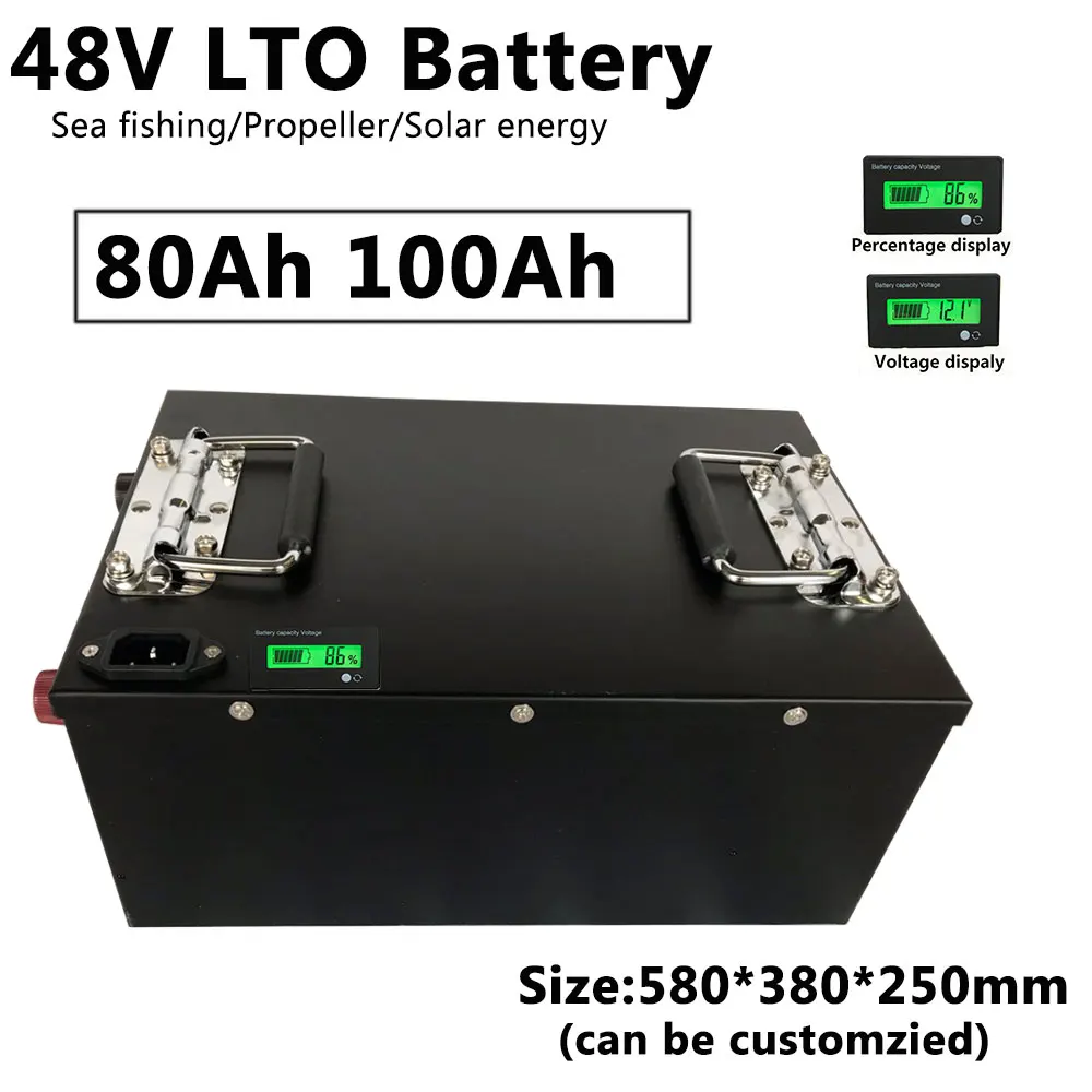 Литий титановый аккумулятор LTO 48 В 80ач 100ач 20 000 циклов быстрой зарядки с BMS для