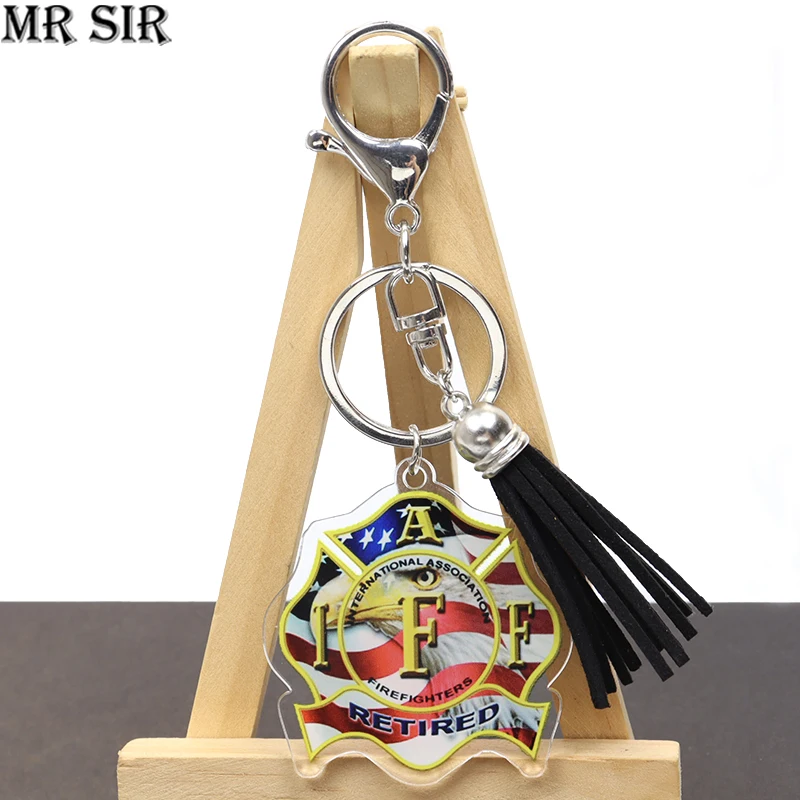 Fire Dept Firefighter Symbol Keychain Acrylic Tassel Double Sided Fashion Key Chain Cartoon Keyring Bag Car Jewelry Trinket Gift
Fire Dept Firefighter Symbol Keychain Acrylic Tassel Double Sided Fashion Key Chain Cartoon Keyring Bag Car Jewelry Trinket Gift