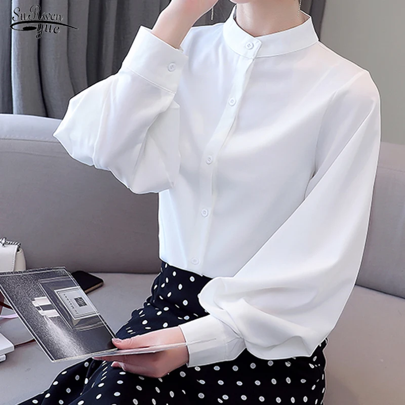 Elegant Women Blouse Women Tops Casual Autumn Satin Shirt Office Lady Solid Stand Collar Lantern Long Sleeve Shirt Blusas 11506
Elegant Women Blouse Women Tops Casual Autumn Satin Shirt Office Lady Solid Stand Collar Lantern Long Sleeve Shirt Blusas 11506