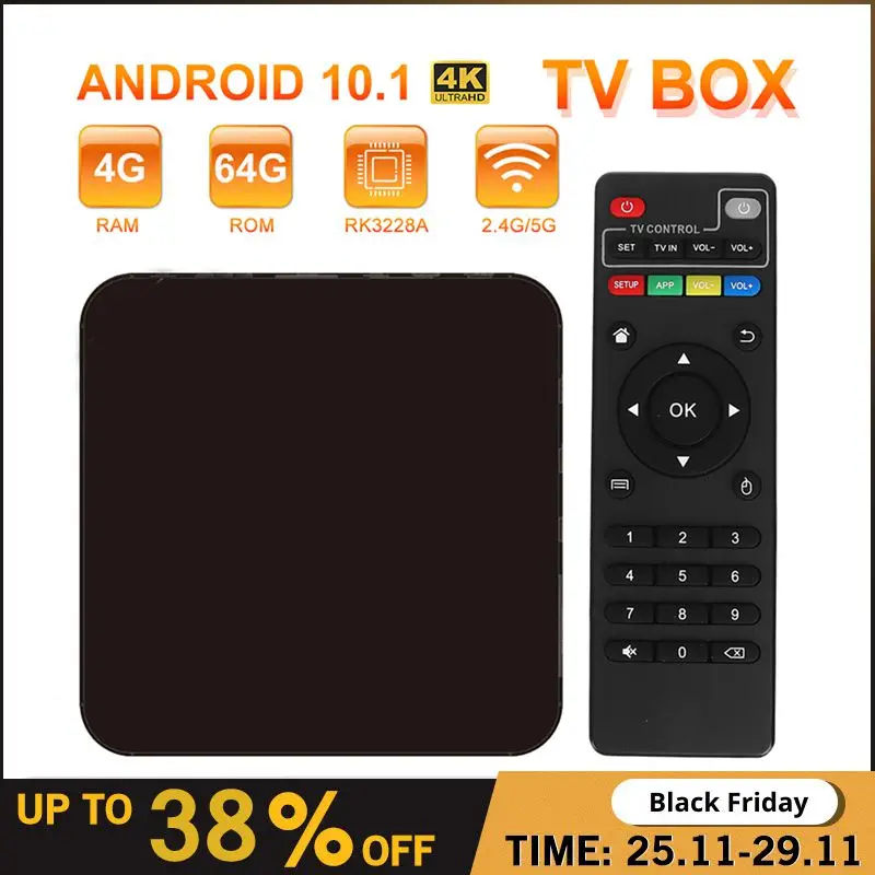 Upgrade Android10.1 4k HD TV Box Family TV Set-top Box Smart Home Wifi TV 5G High-speed Network Player Dual-band 3D Wide Voltage
Upgrade Android10.1 4k HD TV Box Family TV Set-top Box Smart Home Wifi TV 5G High-speed Network Player Dual-band 3D Wide Voltage