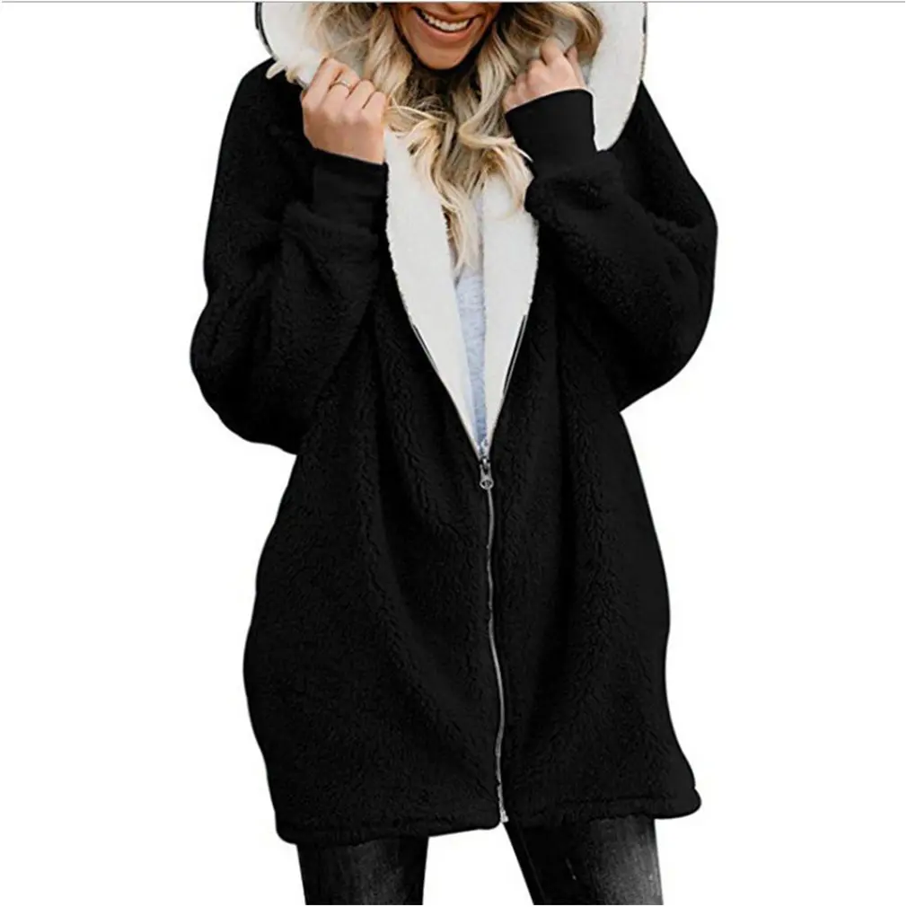 Lambskin Hooded Mid-Length Sweater Women Autumn And Winter Plus Plush Coat Comfortable For Women Winter
Lambskin Hooded Mid-Length Sweater Women Autumn And Winter Plus Plush Coat Comfortable For Women Winter