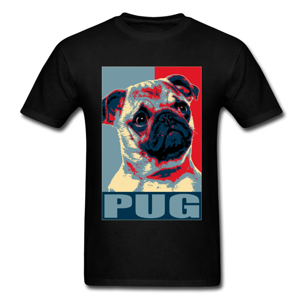 Дешевые футболки распродажа футболка с принтом Logu PUG милая собака для Stduent черная