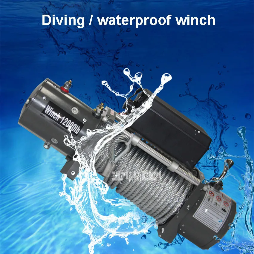 

12V 12000lb Car Electric Winch Vehicle-specific Advanced Waterproof Electric Hoist Winch Remote Control Electric Winch 6m/min