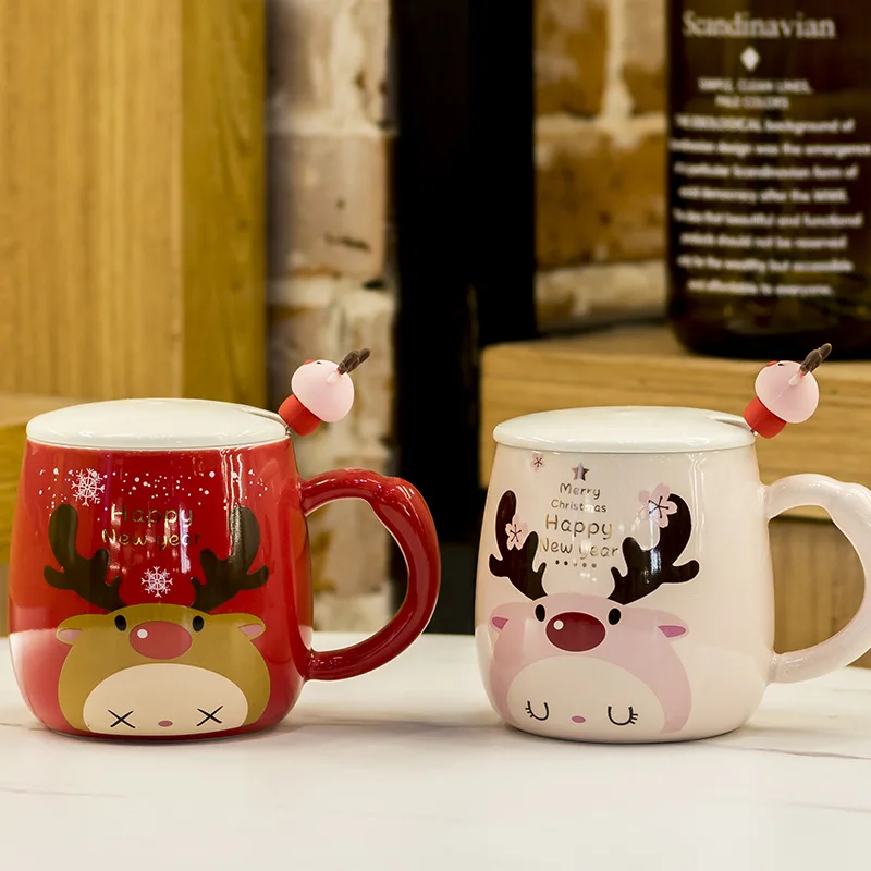 Christmas Gift Ins 400-500ml Elk Ceramic Coffee Cup with Lid Spoon Cartoon Cute Mug Coffee Cup Milk Cup Water Cup Tea Cup Mugs
Christmas Gift Ins 400-500ml Elk Ceramic Coffee Cup with Lid Spoon Cartoon Cute Mug Coffee Cup Milk Cup Water Cup Tea Cup Mugs