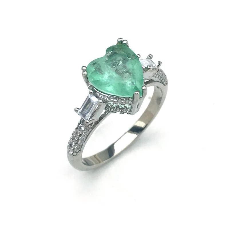 CSJ Created Paraiba Tourmaline Rings Synthetic Gemstone Heart 8mm Fine Jewelry For Women Lady Wedding Party Gift With Box
CSJ Created Paraiba Tourmaline Rings Synthetic Gemstone Heart 8mm Fine Jewelry For Women Lady Wedding Party Gift With Box