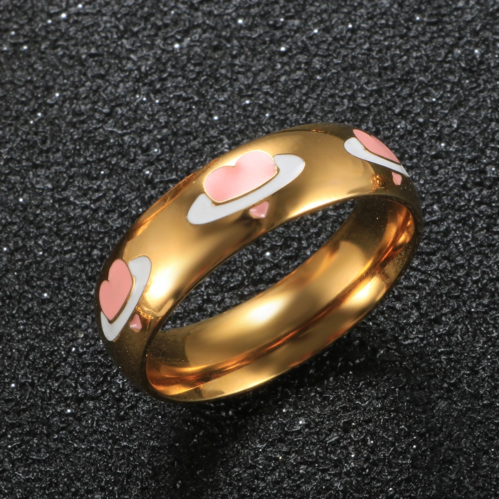 Trend Pink Love Heart Enamel Vintage Ring Spaceship Shape Oil Dripping Rings For Women Men Couples Fashion Jewelry Party Gifts
Trend Pink Love Heart Enamel Vintage Ring Spaceship Shape Oil Dripping Rings For Women Men Couples Fashion Jewelry Party Gifts