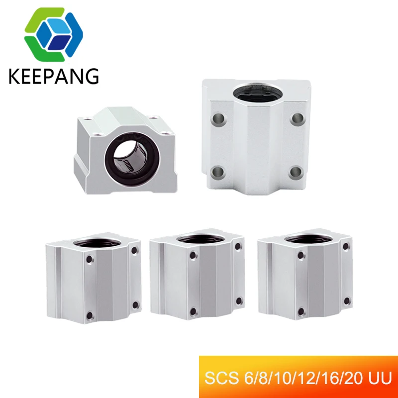 

Metal Linear Motion Ball Bearing Slider Block Bushing SCS6UU SCS8UU SC10UU SCS12UU 16UU 20UU Linear Shaft CNC 3D Printer Parts