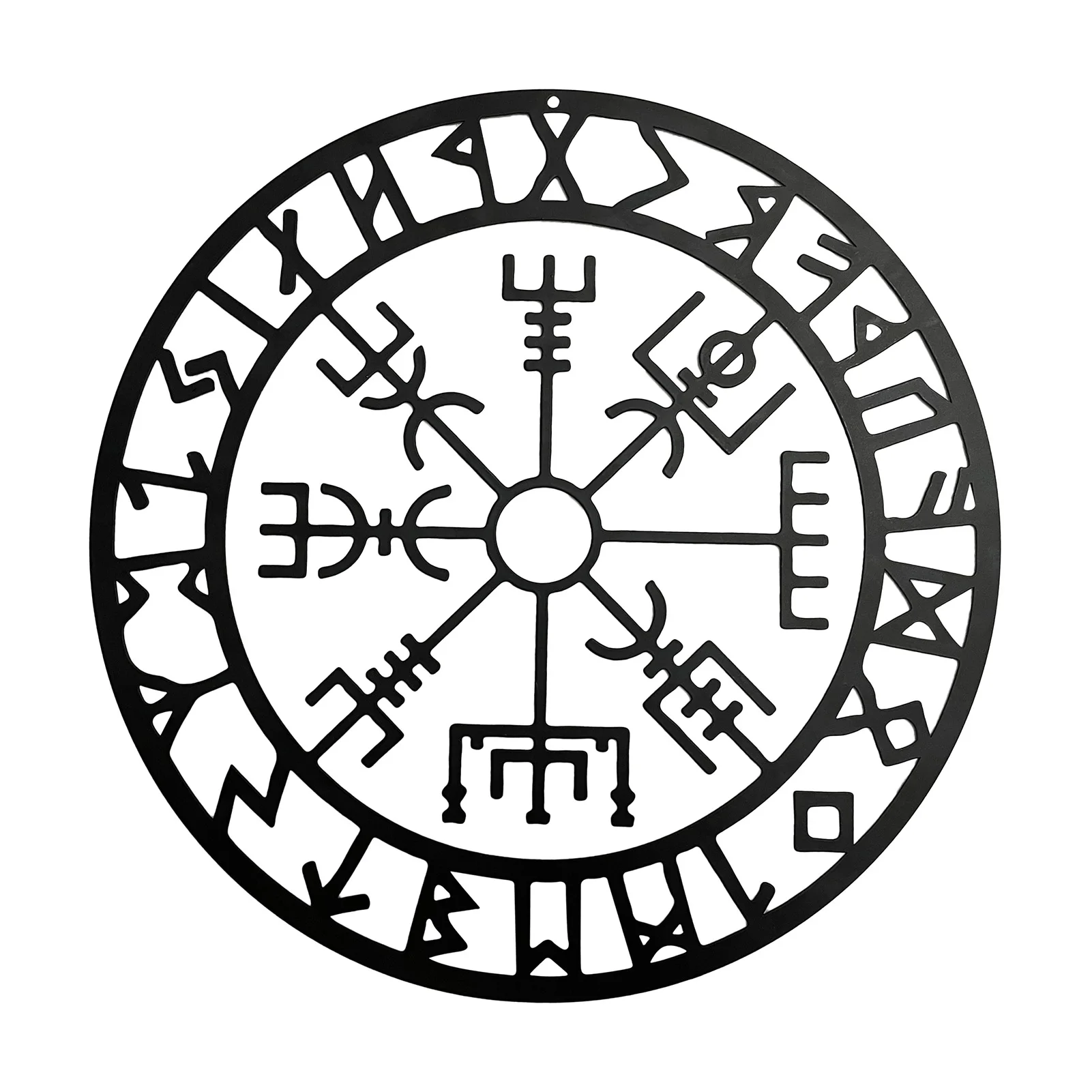 Nordic Style Metal Viking Odin Symbol Hollow Decor Black Iron Sheet Indoor Wall Hanging Interior Living Room Bedroom Decoration
Nordic Style Metal Viking Odin Symbol Hollow Decor Black Iron Sheet Indoor Wall Hanging Interior Living Room Bedroom Decoration
