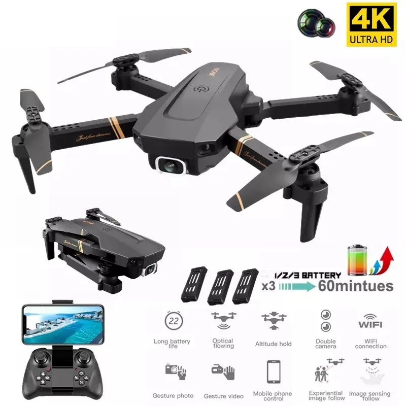 Mini Drone with 4K HD 1080P Wide Angle WiFi Dual Camera FPV Drones Profesional Foldable Quadcopter Helicopter RC Dron Toy
Mini Drone with 4K HD 1080P Wide Angle WiFi Dual Camera FPV Drones Profesional Foldable Quadcopter Helicopter RC Dron Toy
