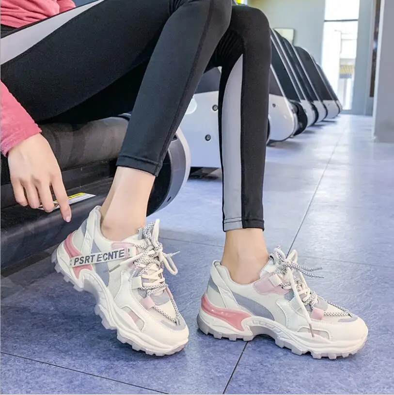Women Casual Sneakers Breathable Mesh Leather Platform Sneakers Non-slip Comfortable Running Shoes Women 2021 New Fashion
Women Casual Sneakers Breathable Mesh Leather Platform Sneakers Non-slip Comfortable Running Shoes Women 2021 New Fashion