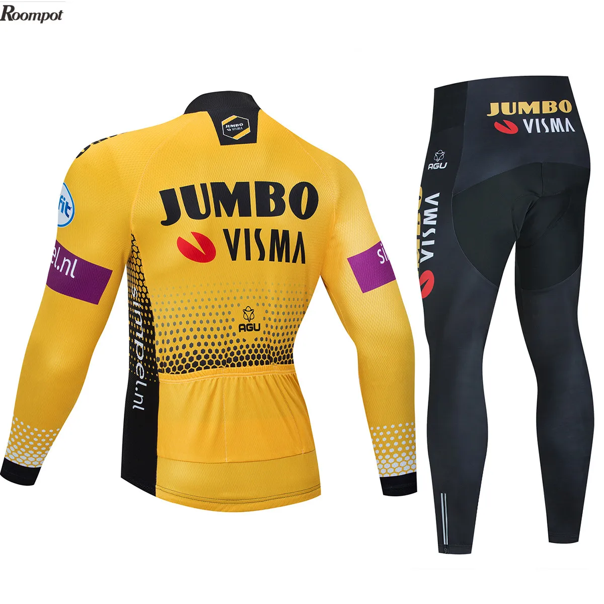 2020 Winter TEAM JUMBO VISMA Cycling JERSEY Bike Bicycling Pants Set Mens 12D Pads Ropa Ciclismo Wear Maillot Culotte |
