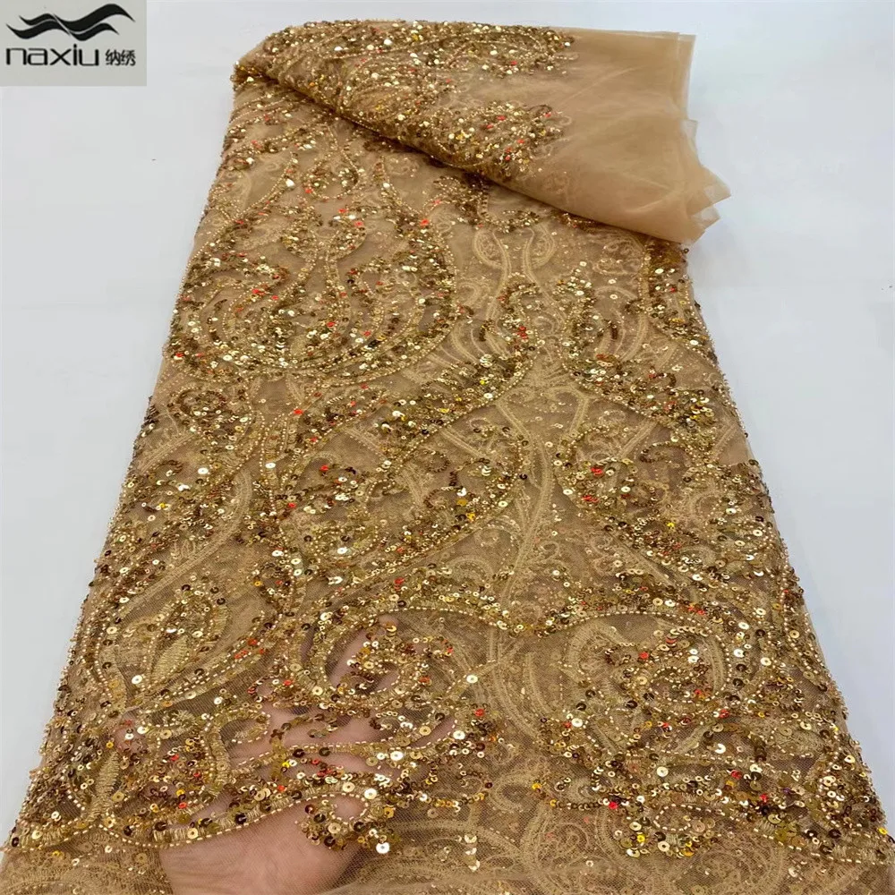 Madison Gold Hot Sale 2021 High Quality African Nigerian Wedding Handmade Beaded 3D Lace Fabric For Women Wedding Party Dress
Madison Gold Hot Sale 2021 High Quality African Nigerian Wedding Handmade Beaded 3D Lace Fabric For Women Wedding Party Dress