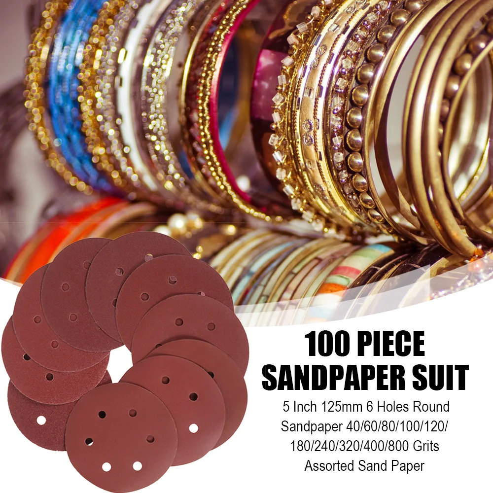 100 PCS Sanding Disc 5 Inch 125mm 6 Holes Round Sandpaper 40/60/80/100/120/180/240/320/400/800 Grits Assorted Sand Paper
100 PCS Sanding Disc 5 Inch 125mm 6 Holes Round Sandpaper 40/60/80/100/120/180/240/320/400/800 Grits Assorted Sand Paper