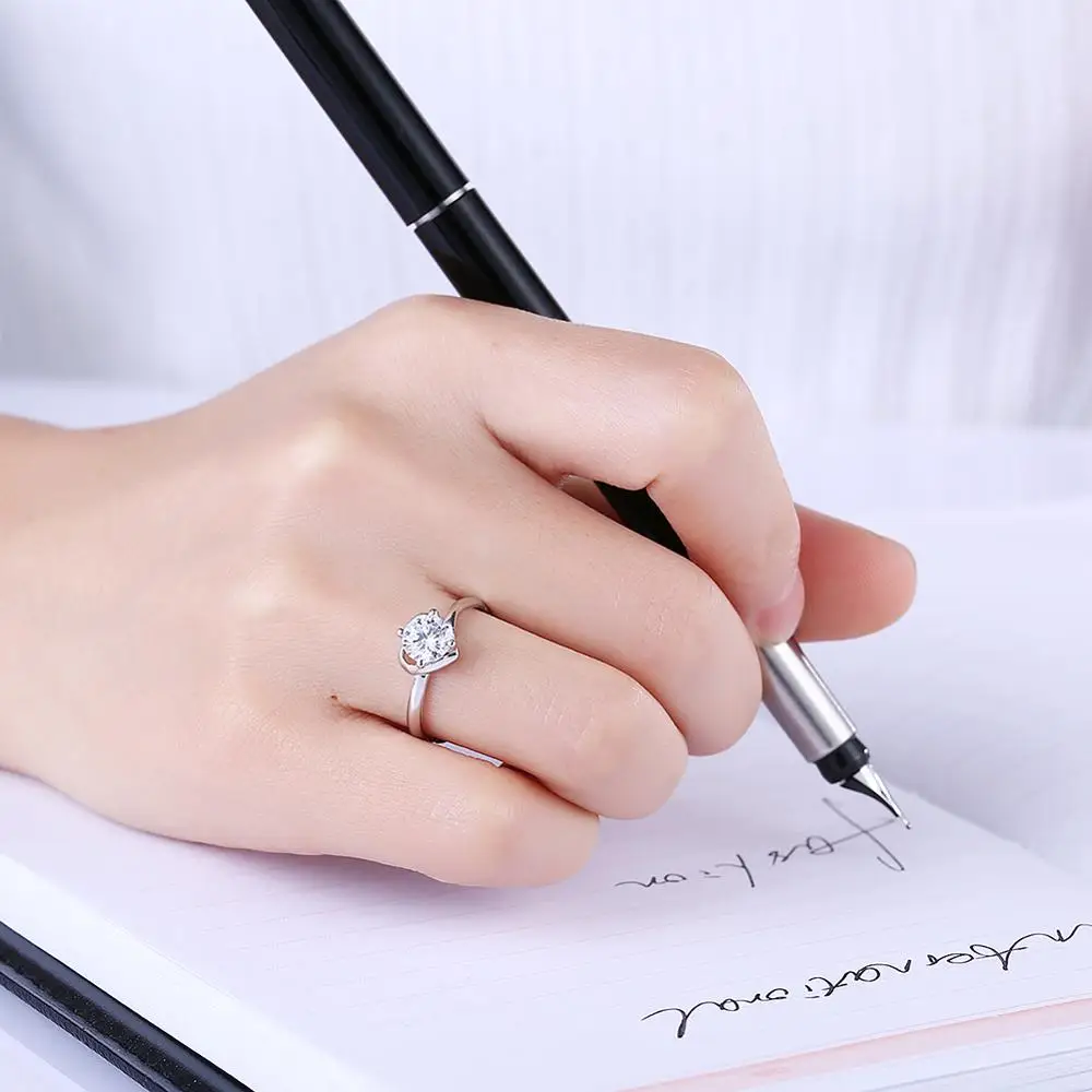 SILVERHOO 925 Sterling Silver Opening Adjustable Rings For Women Romantic Heart-Shaped Cubic Zircon Wedding Ring Fine Jewelry
SILVERHOO 925 Sterling Silver Opening Adjustable Rings For Women Romantic Heart-Shaped Cubic Zircon Wedding Ring Fine Jewelry