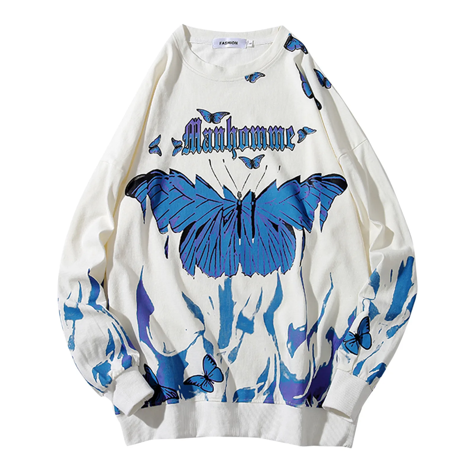 Autumn Men's Crew Sweatshirt Top Butterfly Print Pullover Long Sleeve Top Loose Oversized Hoody
Autumn Men's Crew Sweatshirt Top Butterfly Print Pullover Long Sleeve Top Loose Oversized Hoody