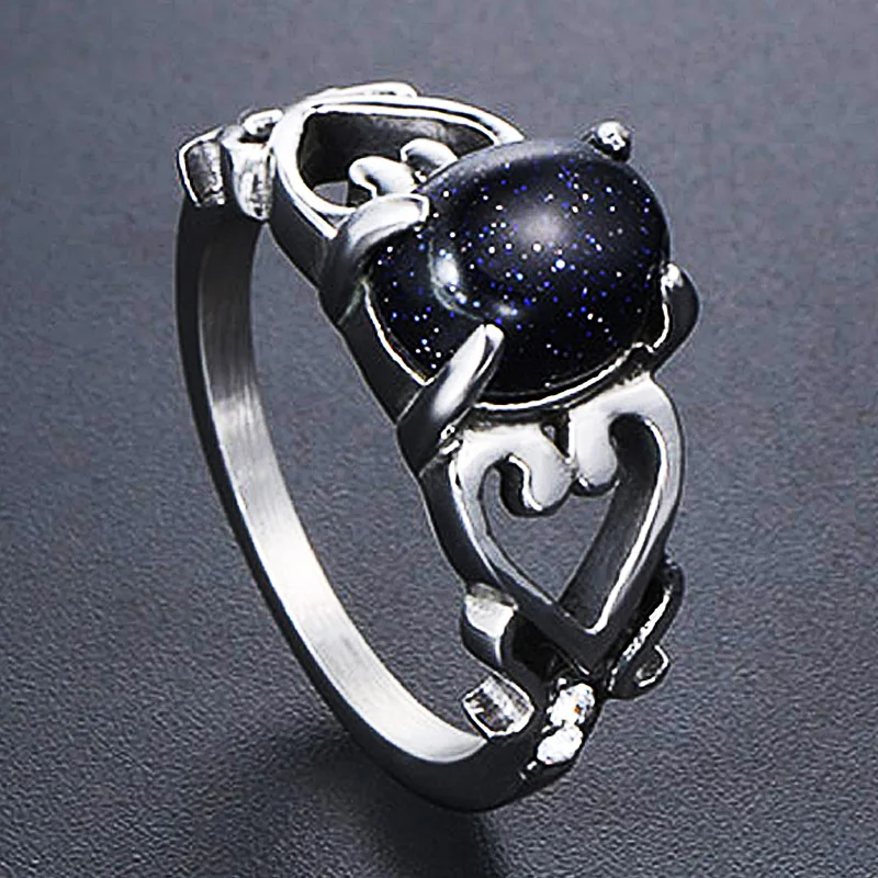 Unique Hollow Love Stainless Steel Garnet Red Blue Sandstone Ring Men Women Fashion Charm Couple Jewelry Drop Shipping
Unique Hollow Love Stainless Steel Garnet Red Blue Sandstone Ring Men Women Fashion Charm Couple Jewelry Drop Shipping