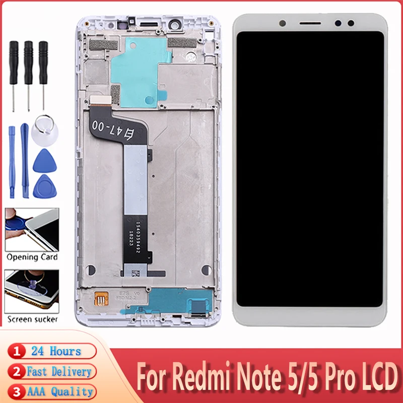 ЖК-дисплей с дигитайзером для Xiaomi Redmi Note 5, сенсорный стеклянный объектив в сборе для Xiaomi Redmi Note 5 Pro, ЖК-дисплей с рамкой
ЖК-дисплей с дигитайзером для Xiaomi Redmi Note 5, сенсорный стеклянный объектив в сборе для Xiaomi Redmi Note 5 Pro, ЖК-дисплей с рамкой