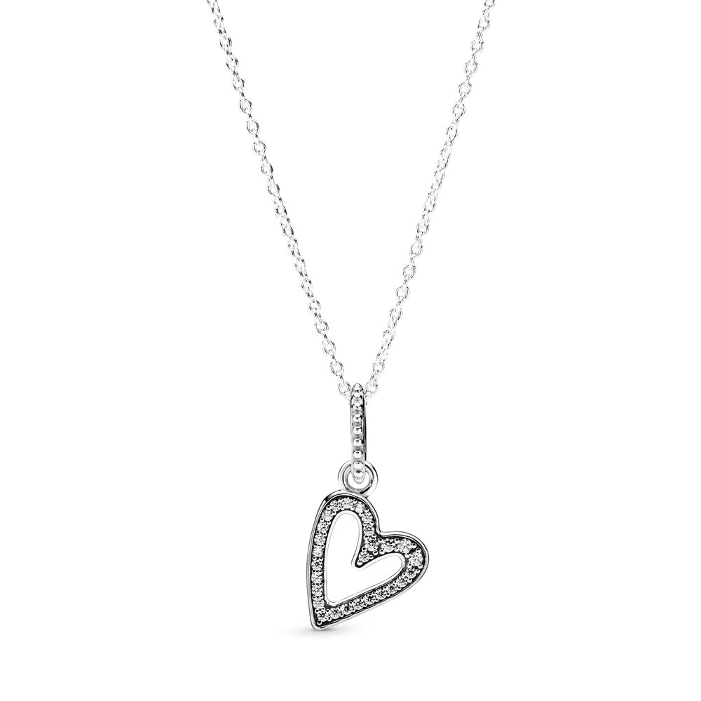 2020 NEW 100% 925 Sterling Silver Sparkling Freehand Heart Pendant Necklace Fit Women Valentine's Day Original Fashion Jewelry
2020 NEW 100% 925 Sterling Silver Sparkling Freehand Heart Pendant Necklace Fit Women Valentine's Day Original Fashion Jewelry