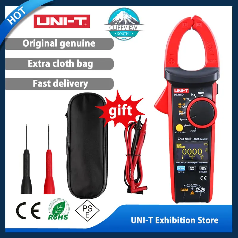 UNI-T UT216D 600A Digital Clamp Meters NCV V.F.C Diode LCD Backlight OLED Display Analogue Bar Graph Work Light
UNI-T UT216D 600A Digital Clamp Meters NCV V.F.C Diode LCD Backlight OLED Display Analogue Bar Graph Work Light