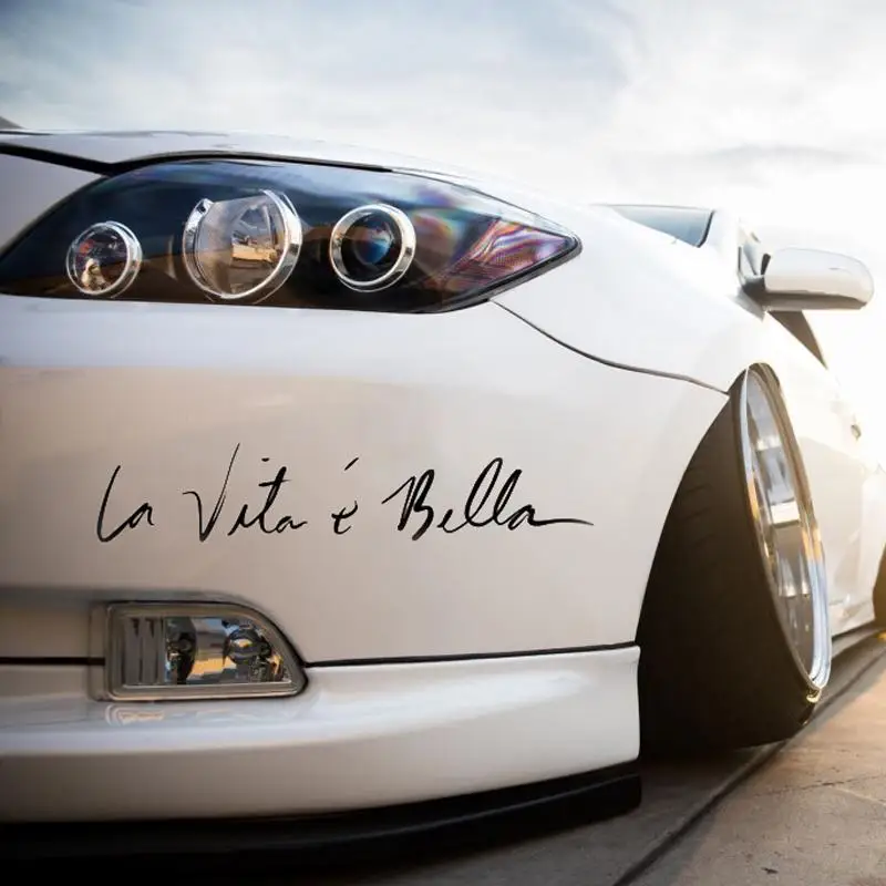 La Vita e Bella Reflective Letters Decals Car Stickers Full Body Car Head Styling Sticker
La Vita e Bella Reflective Letters Decals Car Stickers Full Body Car Head Styling Sticker