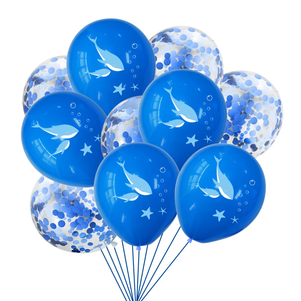SLMengGuo Dolphin wave dot confetti transparent balloon combo set marine theme children birthday Event party decoration supplies
SLMengGuo Dolphin wave dot confetti transparent balloon combo set marine theme children birthday Event party decoration supplies
