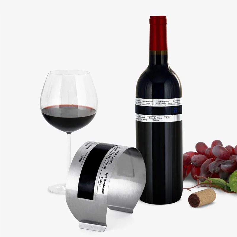5pc Wine Collar Thermometer Stainless Steel Liquid Crystal Display Clip Clip Bar Accessories Kitchen Tool Wine Thermometer 4-24℃
5pc Wine Collar Thermometer Stainless Steel Liquid Crystal Display Clip Clip Bar Accessories Kitchen Tool Wine Thermometer 4-24℃