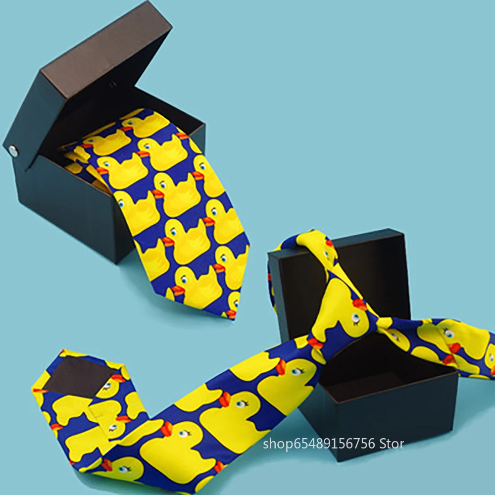 Men Women Funny Yellow Duck Printed Necktie Imitation Silk Cosplay Party Business Suit Ties Neckwear Show Wedding Accessorie
Men Women Funny Yellow Duck Printed Necktie Imitation Silk Cosplay Party Business Suit Ties Neckwear Show Wedding Accessorie