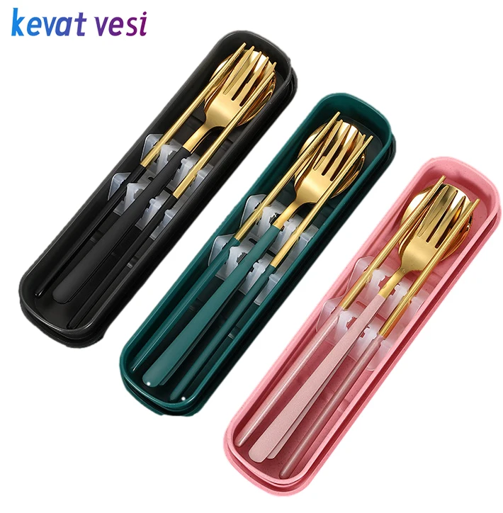 3/4Pcs Portable Cutlery Set Stainless Steel Dinnerware Set with Storage Bag Fork Spoon Chopsticks Tableware Set for Student
3/4Pcs Portable Cutlery Set Stainless Steel Dinnerware Set with Storage Bag Fork Spoon Chopsticks Tableware Set for Student