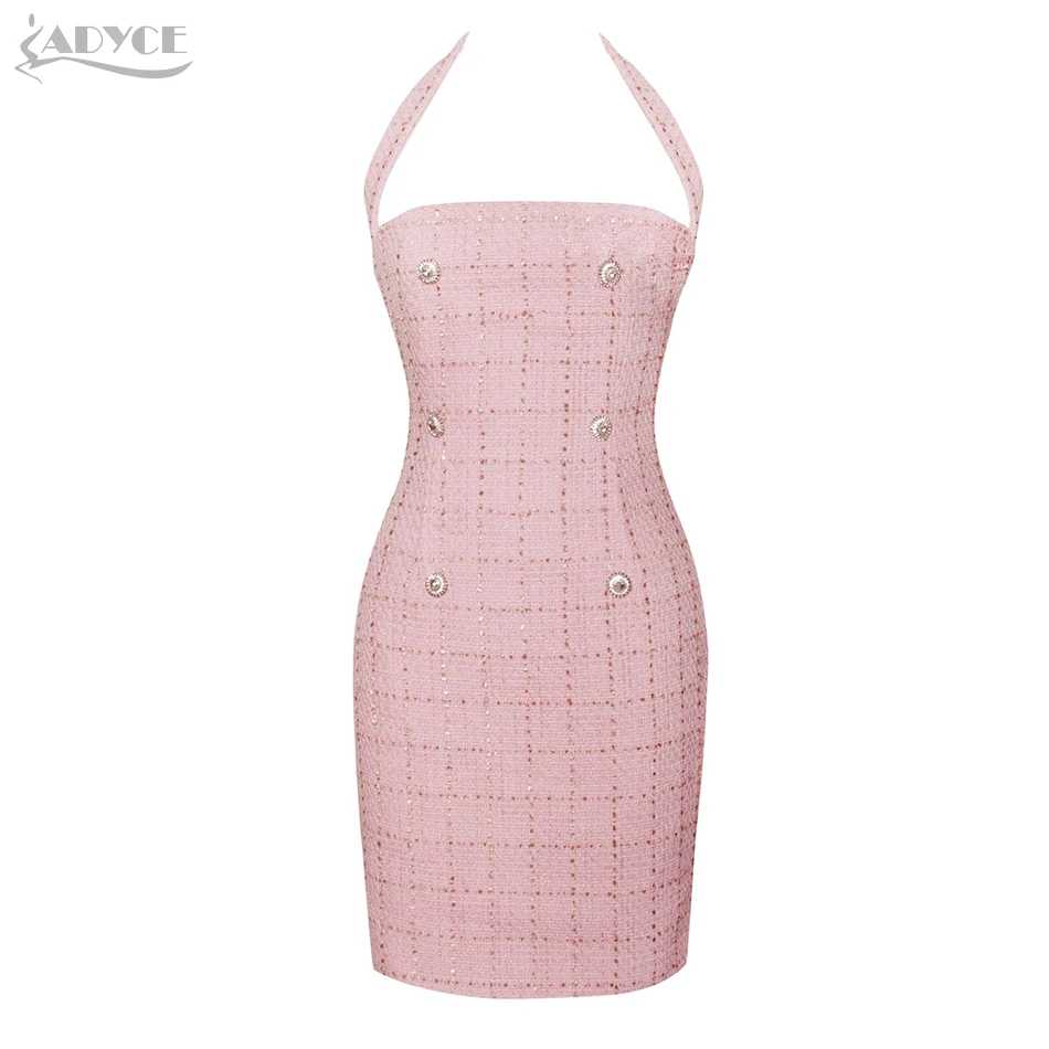 Adyce New Summer Women Pink Halter Bodycon Bandage Mini Dress 2021 Sexy Sleeveless Buttons Party Celebrity Evening Club Dresses
Adyce New Summer Women Pink Halter Bodycon Bandage Mini Dress 2021 Sexy Sleeveless Buttons Party Celebrity Evening Club Dresses