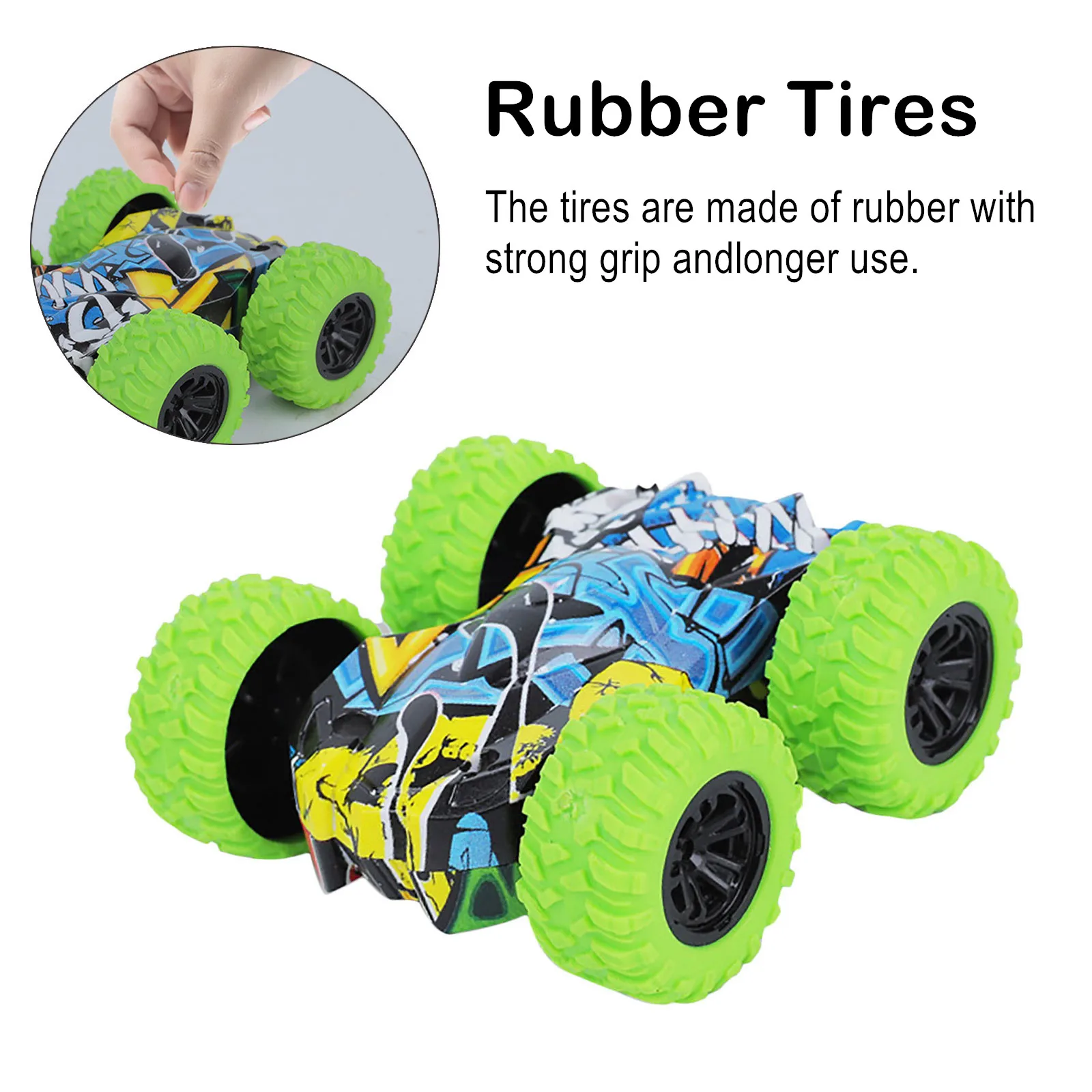 

Double-sided Inertia Toys Car Kids Stunt Rolling Off-road Dumper Car 360 Degrees Rotating Inertial Car Toy Boys Children Gift