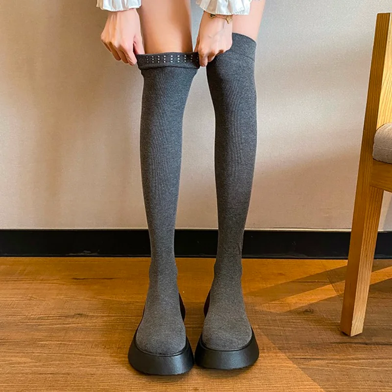 Women's Boots 2021 Fashion Stretch Slim Thigh High Boots Women Round Toe Platform Socks Shoes Autumn Winter Casual Long Boot
Women's Boots 2021 Fashion Stretch Slim Thigh High Boots Women Round Toe Platform Socks Shoes Autumn Winter Casual Long Boot