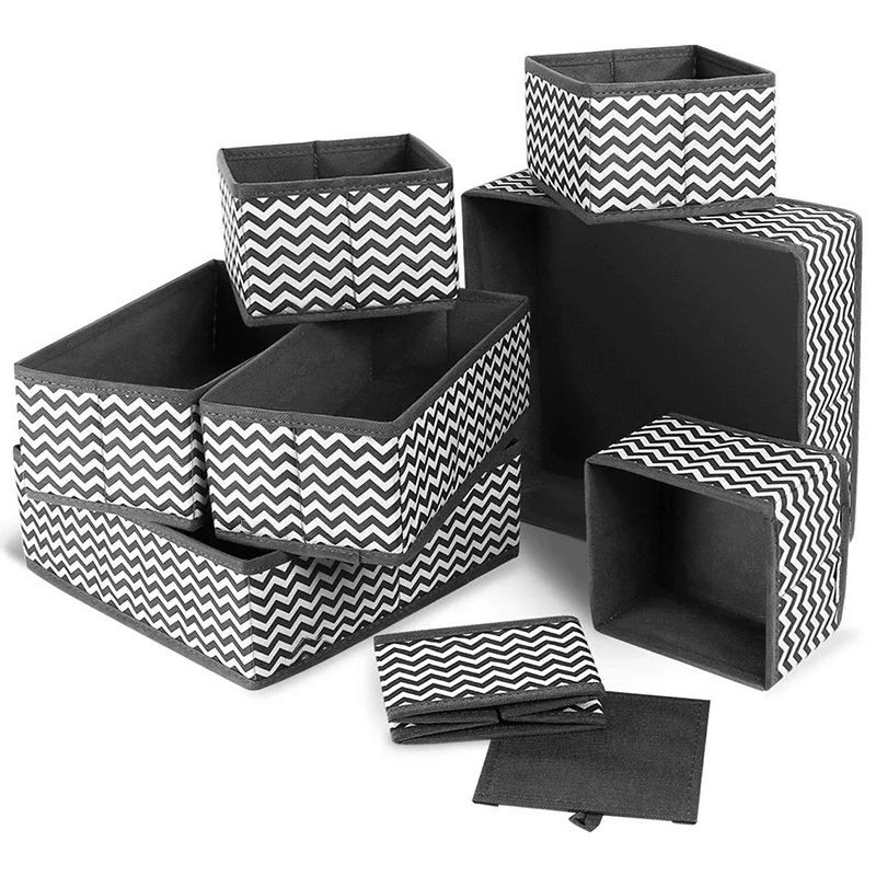 Hot Fabric Dresser Drawer Dividers Set of 8 Wardrobe Closet Organizers Foldable Storage Box for Socks Underwear Bras Ties Toys
Hot Fabric Dresser Drawer Dividers Set of 8 Wardrobe Closet Organizers Foldable Storage Box for Socks Underwear Bras Ties Toys